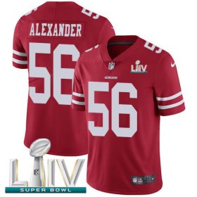 Wholesale Cheap Nike 49ers #56 Kwon Alexander Red Super Bowl LIV 2020 Team Color Men\'s Stitched NFL Vapor Untouchable Limited Jersey