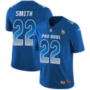 Wholesale Cheap Nike Vikings #22 Harrison Smith Royal Youth Stitched NFL Limited NFC 2018 Pro Bowl Jersey
