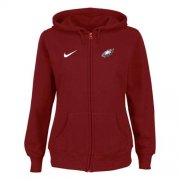 Wholesale Cheap Nike Philadelphia Eagles Ladies Tailgater Full Zip Hoodie Red
