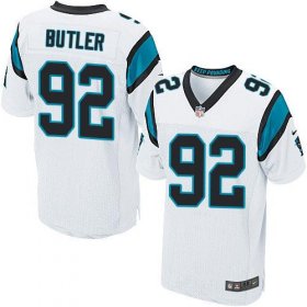 Wholesale Cheap Nike Panthers #92 Vernon Butler White Men\'s Stitched NFL Elite Jersey