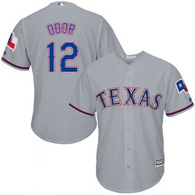 Wholesale Cheap Rangers #12 Rougned Odor Grey Cool Base Stitched Youth MLB Jersey