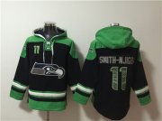Wholesale Cheap Men's Seattle Seahawks #11 Jaxon Smith-Njigba Black Ageless Must-Have Lace-Up Pullover Hoodie