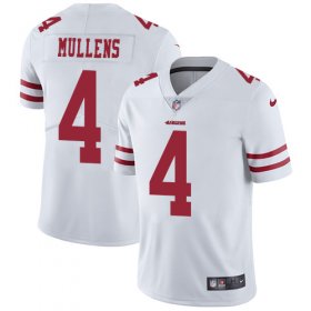 Wholesale Cheap Nike 49ers #4 Nick Mullens White Youth Stitched NFL Vapor Untouchable Limited Jersey