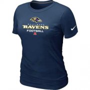 Wholesale Cheap Women's Nike Baltimore Ravens Critical Victory NFL T-Shirt Dark Blue
