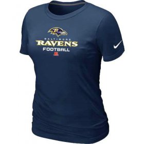 Wholesale Cheap Women\'s Nike Baltimore Ravens Critical Victory NFL T-Shirt Dark Blue