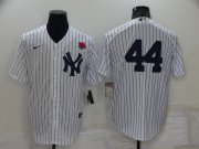 Wholesale Cheap Men's New York Yankees #44 Reggie Jackson White No Name Stitched Rose Nike Cool Base Throwback Jersey