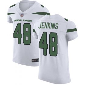 Wholesale Cheap Nike Jets #48 Jordan Jenkins White Men\'s Stitched NFL Vapor Untouchable Elite Jersey