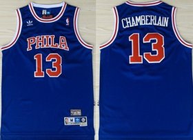 Wholesale Cheap Philadelphia 76ers #13 Wilt Chamberlain Blue Swingman Throwback Jersey