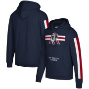 Wholesale Cheap New England Patriots Mitchell & Ness Three Stripe Pullover Hoodie Royal