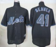 Wholesale Cheap Mets #41 Tom Seaver Black Fashion Stitched MLB Jersey