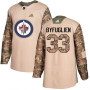 Wholesale Cheap Adidas Jets #33 Dustin Byfuglien Camo Authentic 2017 Veterans Day Stitched Youth NHL Jersey