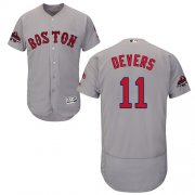 Wholesale Cheap Red Sox #11 Rafael Devers Grey Flexbase Authentic Collection 2018 World Series Stitched MLB Jersey