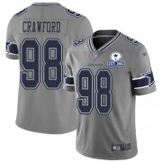 Wholesale Cheap Nike Cowboys #98 Tyrone Crawford Gray Men's Stitched With Established In 1960 Patch NFL Limited Inverted Legend Jersey