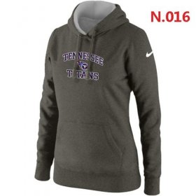 Wholesale Cheap Women\'s Nike Tennessee Titans Heart & Soul Pullover Hoodie Dark Grey