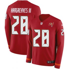 Wholesale Cheap Nike Buccaneers #28 Vernon Hargreaves III Red Team Color Men\'s Stitched NFL Limited Therma Long Sleeve Jersey