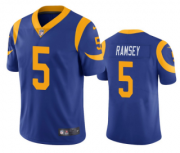 Wholesale Cheap Men's Los Angeles Rams #5 Jalen Ramsey Blue Vapor Untouchable Limited Stitched Jersey