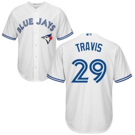 Wholesale Cheap Blue Jays #29 Devon Travis White Cool Base Stitched Youth MLB Jersey