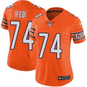 Wholesale Cheap Nike Bears #74 Germain Ifedi Orange Women\'s Stitched NFL Limited Rush Jersey