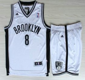 Wholesale Cheap Brooklyn Nets #8 Deron Williams White Revolution 30 Swingman Jerseys Shorts NBA Suits