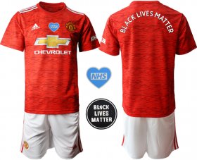 Wholesale Cheap Men 2020-2021 club Manchester United home blank red Soccer Jerseys
