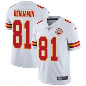 Wholesale Cheap Nike Chiefs #81 Kelvin Benjamin White Men\'s Stitched NFL Vapor Untouchable Limited Jersey