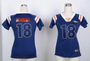 Wholesale Cheap Nike Broncos #18 Peyton Manning Navy Blue Women's Stitched NFL Elite Draft Him Shimmer Jersey