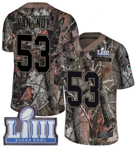 Wholesale Cheap Nike Patriots #53 Kyle Van Noy Camo Super Bowl LIII Bound Men\'s Stitched NFL Limited Rush Realtree Jersey