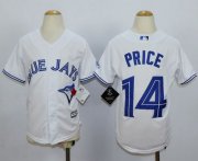 Wholesale Cheap Blue Jays #14 David Price White Cool Base Stitched Youth MLB Jersey