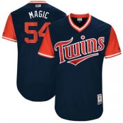 Wholesale Cheap Twins #54 Ervin Santana Navy "Magic" Players Weekend Authentic Stitched MLB Jersey