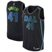 Wholesale Cheap Nike Dallas Mavericks #41 Dirk Nowitzki Black NBA Swingman City Edition Jersey