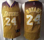 Wholesale Cheap Los Angeles Lakers #24 Kobe Bryant Yellow Resonate Fashion Jersey