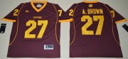 Wholesale Cheap Men's Central Michigan Chippewas #27 Antonio Brown Maroon Red Limited Stitched College Football 2016 adidas NCAA Jersey