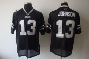 Wholesale Cheap Bills #13 Steve Johnson Black Shadow Stitched NFL Jersey