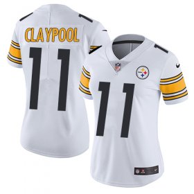 Wholesale Cheap Nike Steelers #11 Chase Claypool White Women\'s Stitched NFL Vapor Untouchable Limited Jersey