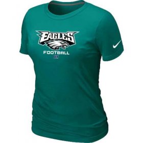 Wholesale Cheap Women\'s Nike Philadelphia Eagles Critical Victory NFL T-Shirt Light Green