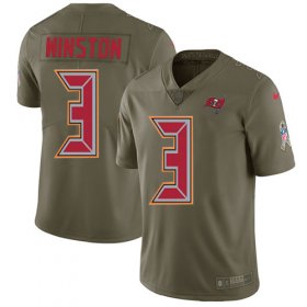 Wholesale Cheap Nike Buccaneers #3 Jameis Winston Olive Men\'s Stitched NFL Limited 2017 Salute to Service Jersey