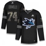 Wholesale Cheap Adidas Sharks #74 Dylan DeMelo Black Authentic Classic Stitched NHL Jersey