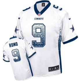 Wholesale Cheap Nike Cowboys #9 Tony Romo White Men\'s Stitched NFL Elite Drift Fashion Jersey