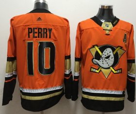 Wholesale Cheap Adidas Ducks #10 Corey Perry Orange Authentic Stitched NHL Jersey