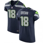 Wholesale Cheap Nike Seahawks #18 Jaron Brown Steel Blue Team Color Men's Stitched NFL Vapor Untouchable Elite Jersey