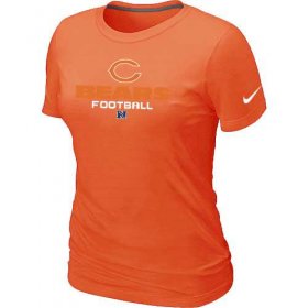 Wholesale Cheap Women\'s Nike Chicago Bears Critical Victory NFL T-Shirt Orange