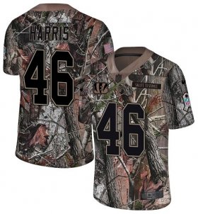 Wholesale Cheap Nike Bengals #46 Clark Harris Camo Youth Stitched NFL Limited Rush Realtree Jersey