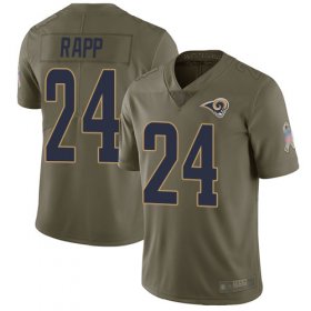 Wholesale Cheap Nike Rams #24 Taylor Rapp Olive Men\'s Stitched NFL Limited 2017 Salute To Service Jersey