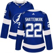 Cheap Adidas Lightning #22 Kevin Shattenkirk Blue Home Authentic Women's Stitched NHL Jersey