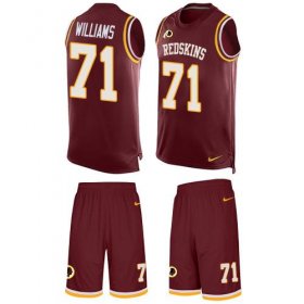 Wholesale Cheap Nike Redskins #71 Trent Williams Burgundy Red Team Color Men\'s Stitched NFL Limited Tank Top Suit Jersey