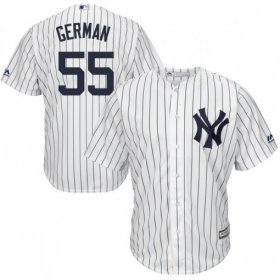 Wholesale Cheap Yankees #55 Domingo German White Strip New Cool Base Stitched MLB Jersey