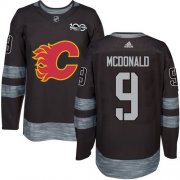 Wholesale Cheap Adidas Flames #9 Lanny McDonald Black 1917-2017 100th Anniversary Stitched NHL Jersey