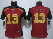 Wholesale Cheap Nike Buccaneers #13 Mike Evans Red Team Color Women's Stitched NFL Elite Strobe Jersey