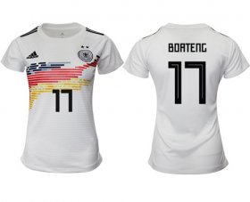 Wholesale Cheap Women\'s Germany #17 Boateng White Home Soccer Country Jersey