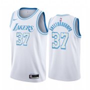Wholesale Cheap Nike Lakers #37 Kostas Antetokounmpo White NBA Swingman 2020-21 City Edition Jersey